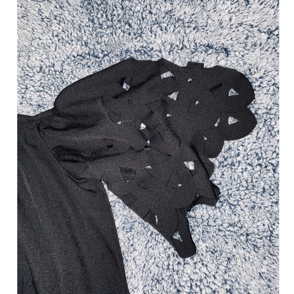 SHEIN Off the Shoulder Black Dress - Picture 3 of 3